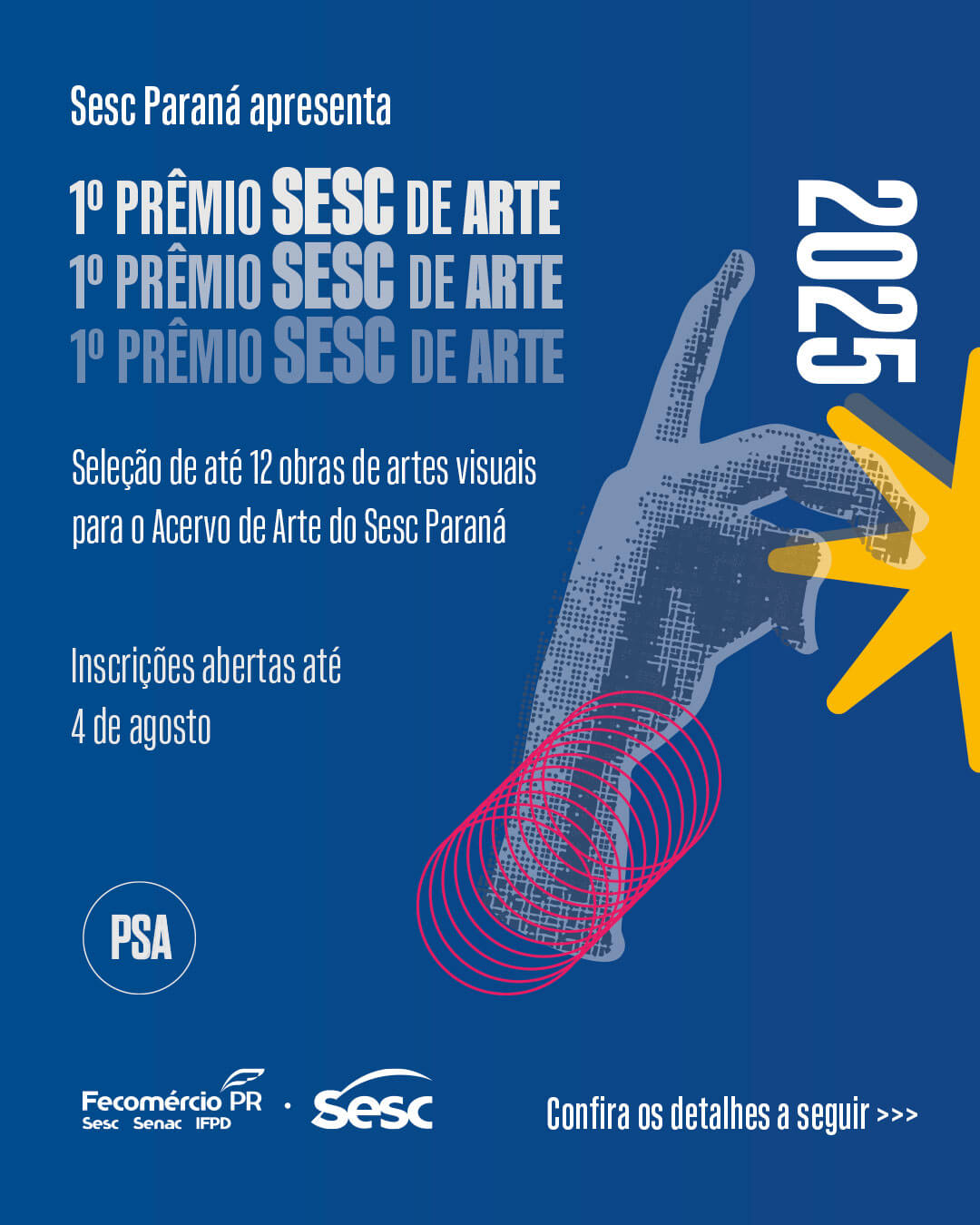 Capa de post: Artistas podem ganhar até R$ 10 mil em concurso do SESC Paraná