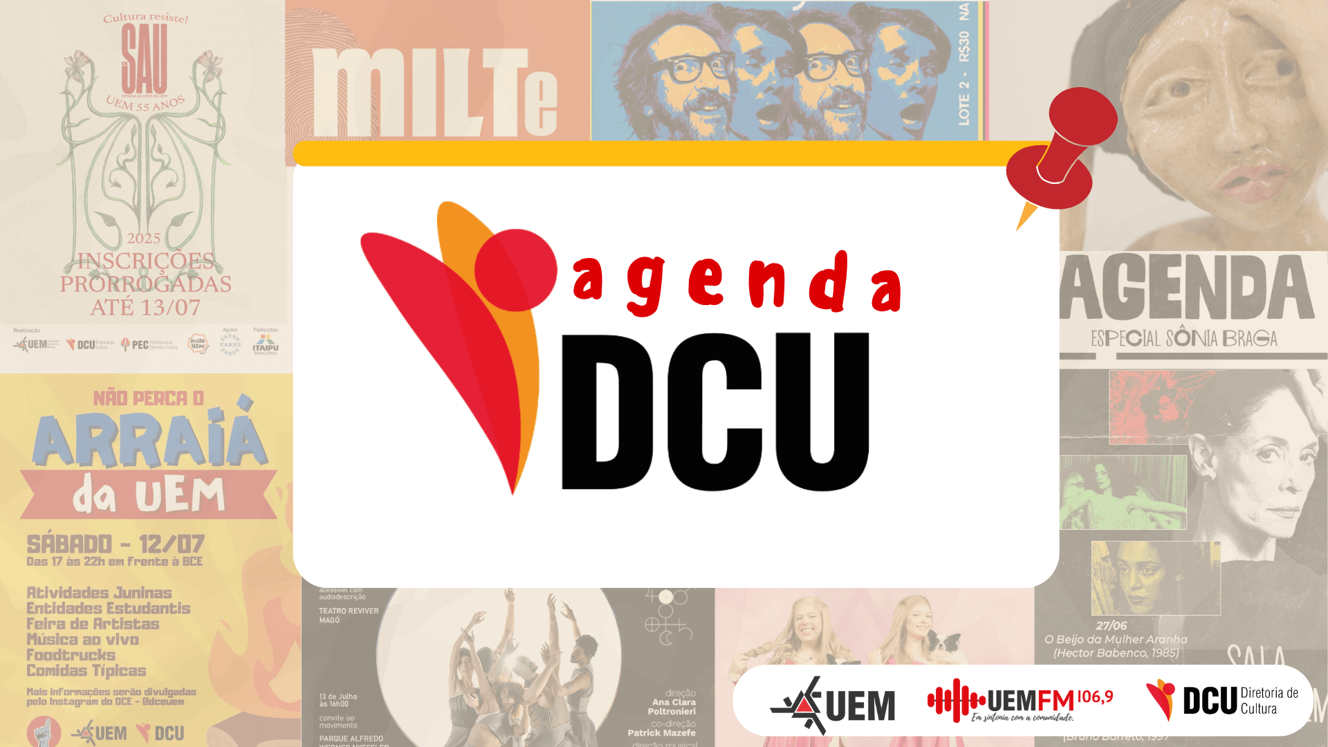 Capa de post: Agenda DCU mostra as principais atividades culturais da semana em Maringá
