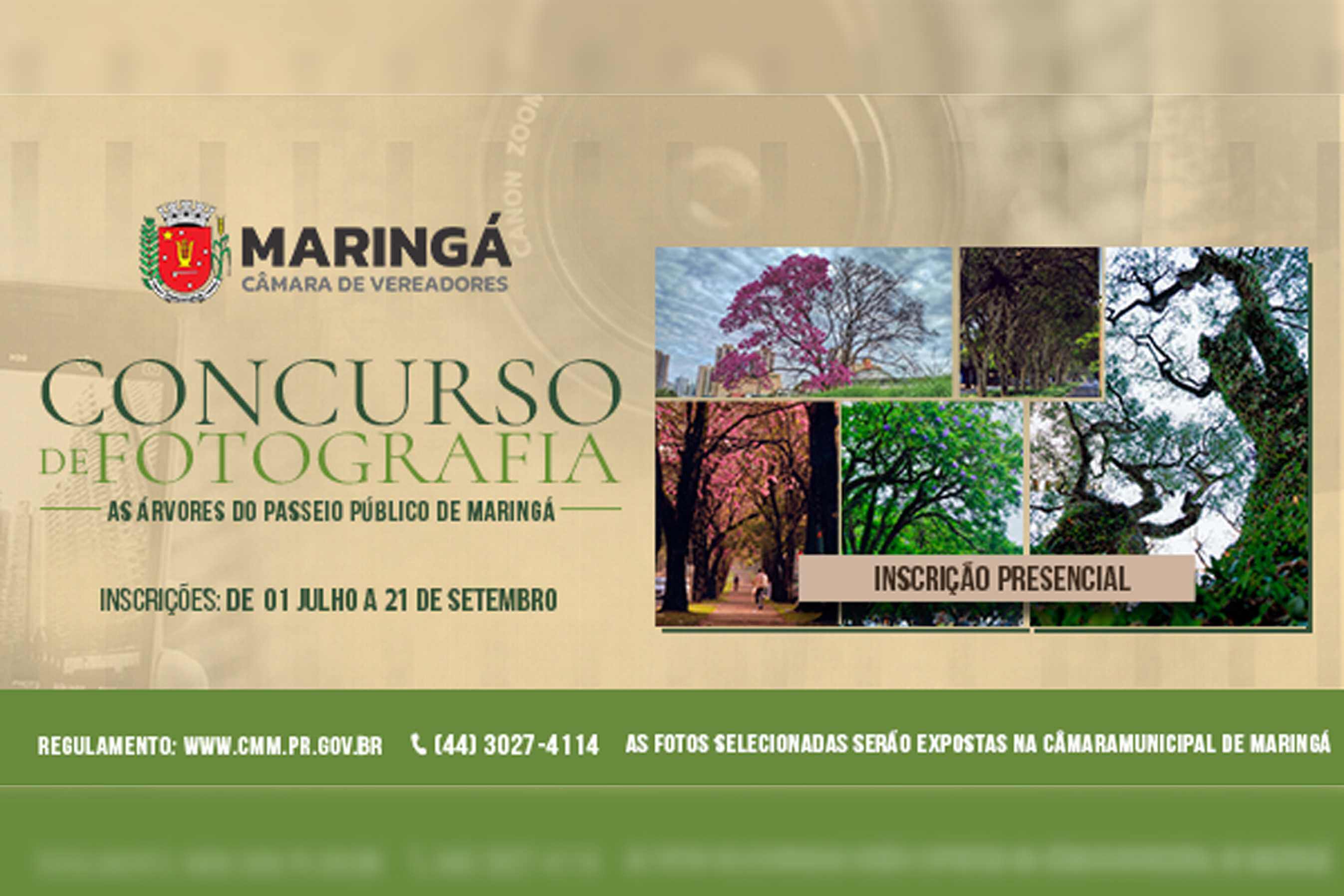 Capa de post: Inscrições para concurso de fotografia da Câmara Municipal de Maringá estão abertas