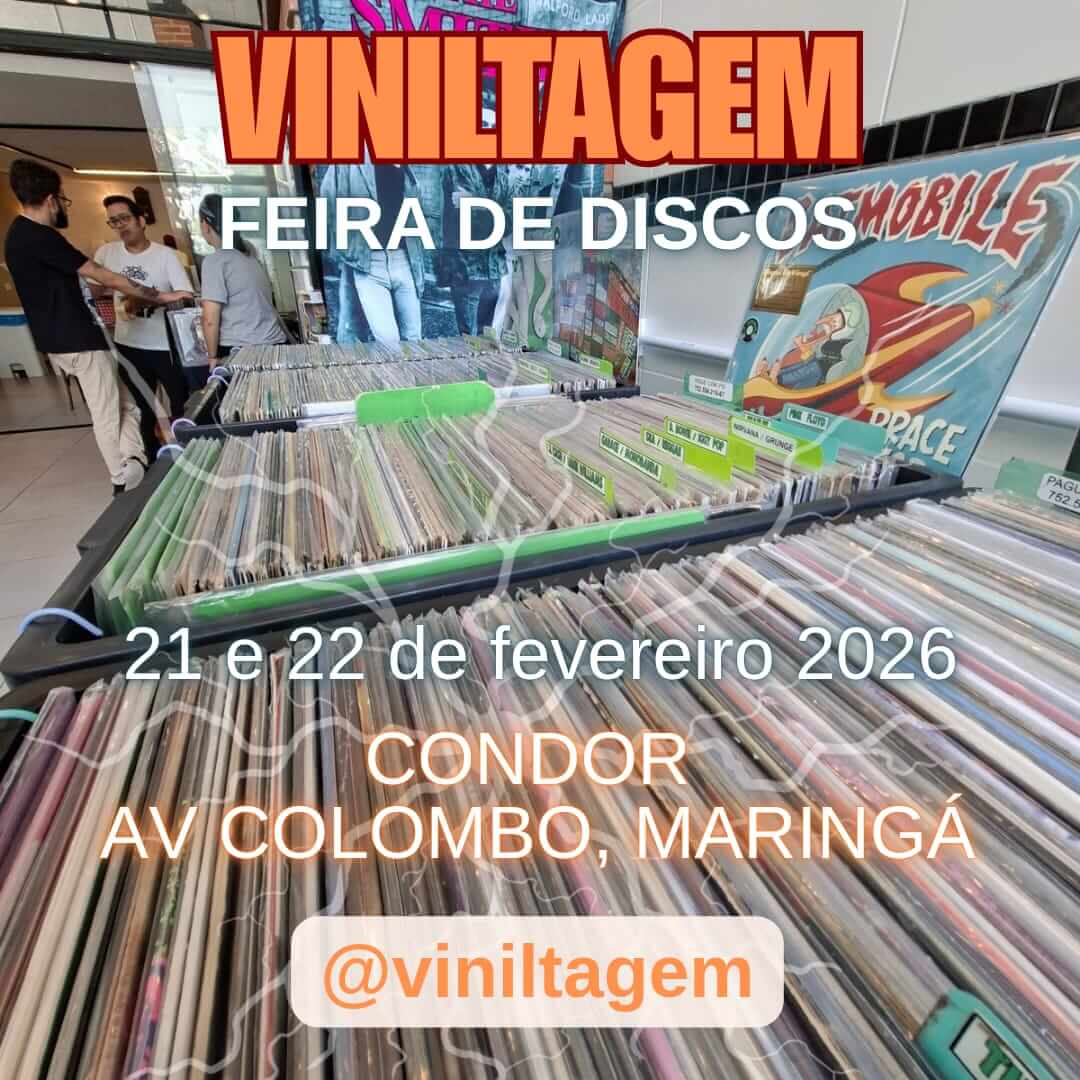 Capa de post: Viniltagem realiza a primeira feira de discos do ano em Maringá