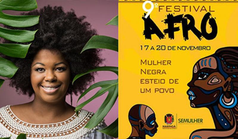 Capa de post: Janine Mathias faz show gratuito hoje no 9º Festival Afro-Brasileiro