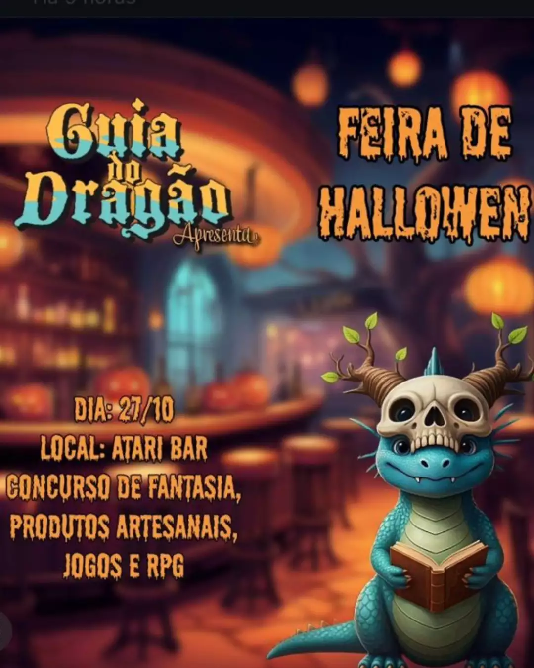 halloween atari maringá 2024 poster enjoy
