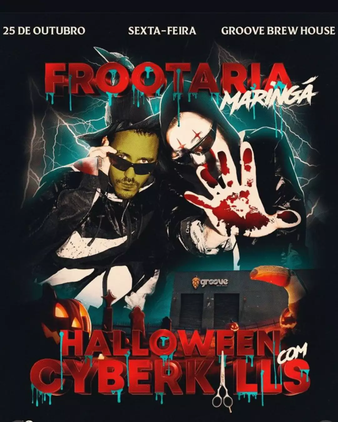 halloween maringá 2024 groove brew house enjoy blog poster